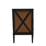 Havana Armchair in Black with Copper Seat Pad