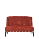 Dilano Sofa in Coral Red Velvet