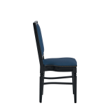 CKC Chair in Black with Cornflower Blue Seat Pad