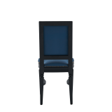 CKC Chair in Black with Cornflower Blue Seat Pad