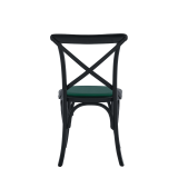 Coco Chair in Black with Emerald Seat Pad