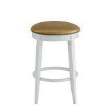 Beli Bar Stool White with Gold Seat Pad