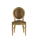 Chandelle Chair in Gold with Gold Seat Pad