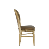 Chandelle Chair in Gold with Gold Seat Pad