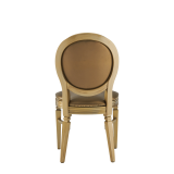 Chandelle Chair in Gold with Gold Seat Pad