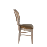 Chandelle Chair in Ivory with Gold Seat Pad