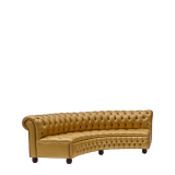 Chesterfield Curved Sofa in Gold