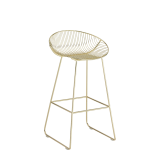 Gianni Round Bar Stool in Gold