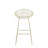 Gianni Round Bar Stool in Gold