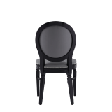 Chandelle Chair in Black with Grey Seat Pad