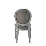 Chandelle Chair in Silver with Grey Seat Pad