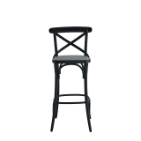 Coco Bar Stool in Black with Grey Seat Pad