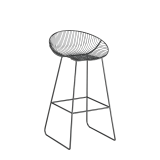 Gianni Round Bar Stool in Gunmetal