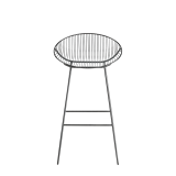 Gianni Round Bar Stool in Gunmetal