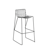 Gianni Square Bar Stool in Gunmetal