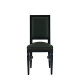 CKC Chair in Black with Hunter Green Seat Pad
