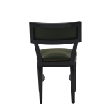 The Bogart Chair in Black with Hunter Green Seat Pad