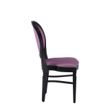 Chandelle Chair in Black with Icy Pink Seat Pad