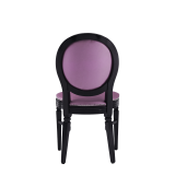 Chandelle Chair in Black with Icy Pink Seat Pad