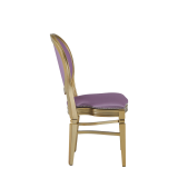 Chandelle Chair in Gold with Icy Pink Seat Pad