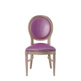 Chandelle Chair in Ivory with Icy Pink Seat Pad