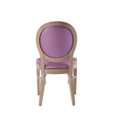 Chandelle Chair in Ivory with Icy Pink Seat Pad