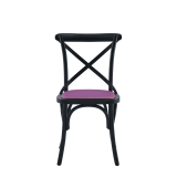 Coco Chair in Black with Icy Pink Seat Pad