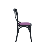 Coco Chair in Black with Icy Pink Seat Pad