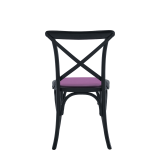 Coco Chair in Black with Icy Pink Seat Pad