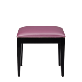 Divano Ottoman in Black with Icy Pink Seat Pad