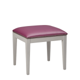 Divano Ottoman in White with Icy Pink Seat Pad