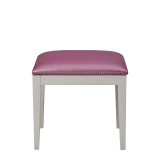 Divano Ottoman in White with Icy Pink Seat Pad