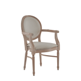 Chandelle Armchair in Ivory with Ivory Seat Pad