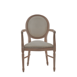 Chandelle Armchair in Ivory with Ivory Seat Pad