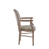 Chandelle Armchair in Ivory with Ivory Seat Pad