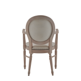 Chandelle Armchair in Ivory with Ivory Seat Pad