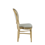 Chandelle Chair in Gold with Ivory Seat Pad