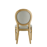 Chandelle Chair in Gold with Ivory Seat Pad