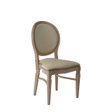Chandelle Chair in Ivory with Ivory Seat Pad
