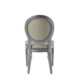 Chandelle Chair in Silver with Ivory Seat Pad