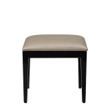 Divano Ottoman in Black with Ivory Seat Pad