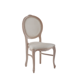 Louise Chair in Ivory with Ivory Seat Pad