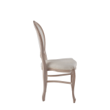 Louise Chair in Ivory with Ivory Seat Pad