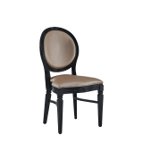 Chandelle Chair in Black with Latte Seat Pad