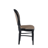 Chandelle Chair in Black with Latte Seat Pad