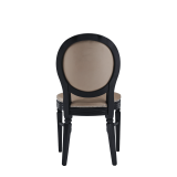 Chandelle Chair in Black with Latte Seat Pad