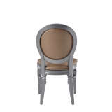 Chandelle Chair in Silver with Latte Seat Pad