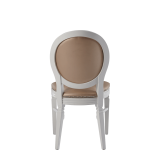 Chandelle Chair in White with Latte Seat Pad