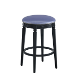 Beli Bar Stool Black with Lavender Seat Pad