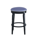 Beli Bar Stool Black with Lavender Seat Pad